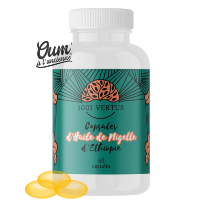 Capsules d’huile de nigelle d’Éthiopie
