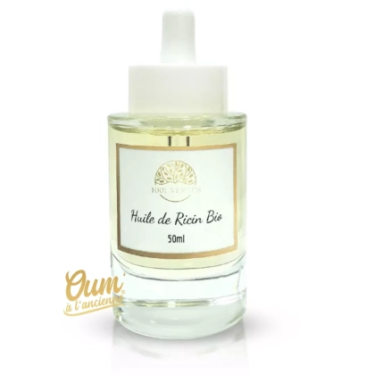 Huile de ricin bouteille cosmétique