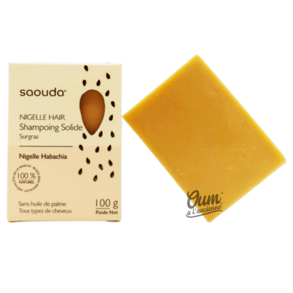 Shampoing solide à la nigelle